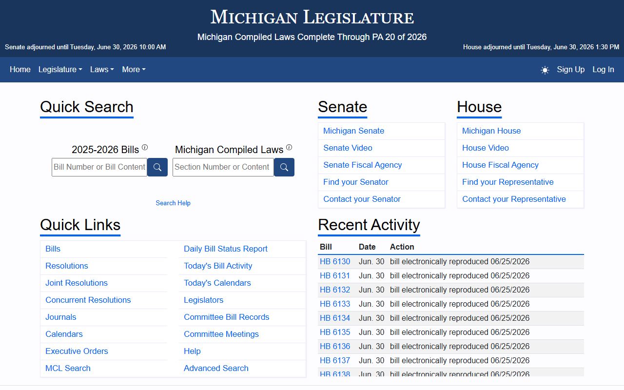 Michigan statutes shaping Jackson County court records and courts