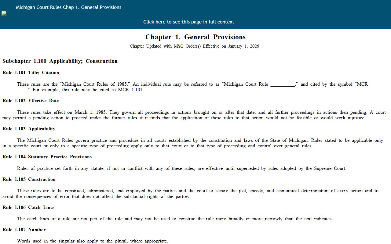 Michigan law defining restricted Jackson County court records access